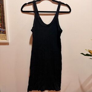 LACAUSA Classic Black Midi Dress